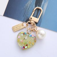 Cute Heart Shape Resin Metal Unisex Bag Pendant Keychain sku image 5