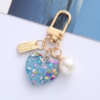 Cute Heart Shape Resin Metal Unisex Bag Pendant Keychain sku image 4