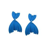 1 Pair Fashion Fish Tail Alloy Spray Paint Women's Drop Earrings main image 2