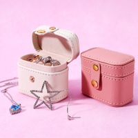 1 Piece Fashion Solid Color Pu Leather Jewelry Boxes main image 2