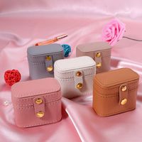 1 Piece Fashion Solid Color Pu Leather Jewelry Boxes main image 4