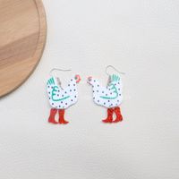 1 Pair Cute High Heel Chicken Arylic Women's Drop Earrings main image 5