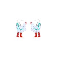 1 Pair Cute High Heel Chicken Arylic Women's Drop Earrings sku image 1
