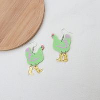 1 Pair Cute High Heel Chicken Arylic Women's Drop Earrings sku image 3