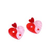1 Pair Fashion Heart Shape Arylic Women's Drop Earrings main image 2
