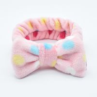 Fashion Stripe Polka Dots Flannel Bowknot Hair Band 1 Piece sku image 12