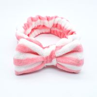 Fashion Stripe Polka Dots Flannel Bowknot Hair Band 1 Piece sku image 14