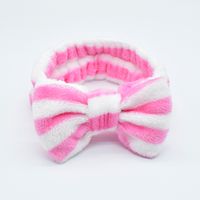 Fashion Stripe Polka Dots Flannel Bowknot Hair Band 1 Piece sku image 18