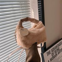 Women's Autumn&winter Plush Solid Color Fashion Square Zipper Handbag main image 1