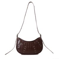 Women's All Seasons Pu Leather Solid Color Fashion Dumpling Shape Zipper Underarm Bag sku image 1