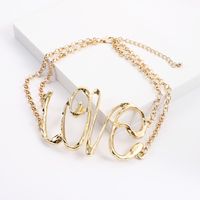 1 Piece Fashion Letter Alloy Plating Women's Necklace main image 3