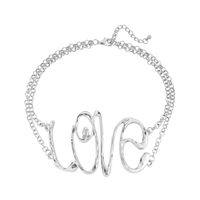 1 Piece Fashion Letter Alloy Plating Women's Necklace main image 4