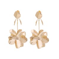 1 Pair Retro Leaf Round Irregular Alloy Earrings main image 3