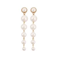 1 Pair Fashion Round Imitation Pearl Alloy Women's Drop Earrings sku image 1