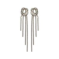 1 Pair Fashion Tassel Alloy Inlay Artificial Gemstones Women's Drop Earrings main image 4