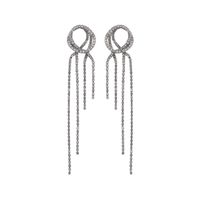 1 Pair Fashion Tassel Alloy Inlay Artificial Gemstones Women's Drop Earrings sku image 1