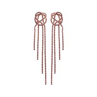 1 Pair Fashion Tassel Alloy Inlay Artificial Gemstones Women's Drop Earrings sku image 6