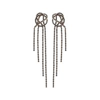 1 Pair Fashion Tassel Alloy Inlay Artificial Gemstones Women's Drop Earrings sku image 4