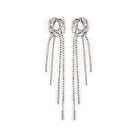 1 Pair Fashion Tassel Alloy Inlay Artificial Gemstones Women's Drop Earrings sku image 11