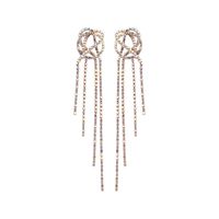 1 Pair Fashion Tassel Alloy Inlay Artificial Gemstones Women's Drop Earrings sku image 8