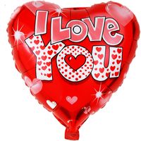 Valentine's Day Letter Heart Shape Aluminum Film Date Balloons 1 Piece sku image 3
