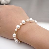 Fashion Round Pearl Copper Beaded Bracelets 1 Piece main image 5