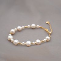 Fashion Round Pearl Copper Beaded Bracelets 1 Piece main image 2