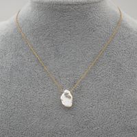 Mode Irrégulier Perle Acier Au Titane Pendentif 1 Pièce main image 3