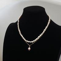 Fashion Round Pearl Titanium Steel Beaded Bracelets Necklace 1 Piece main image 3