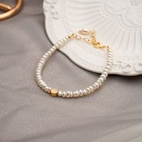 Fashion Star Heart Shape Pearl Copper Beaded Bracelets 1 Piece main image 4