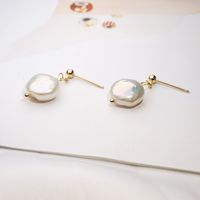 Style Simple Rond Perle Boucles D'oreilles 1 Paire main image 1