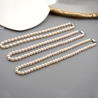 Simple Style Round Pearl Beaded Bracelets Necklace 1 Piece main image 3