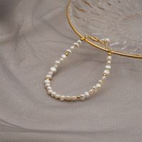 Mode Runden Perle Kupfer Perlen Armbänder 1 Stück sku image 1
