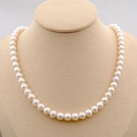 Simple Style Round Pearl Beaded Bracelets Necklace 1 Piece main image 4
