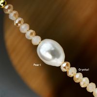 Fashion Geometric Stainless Steel Artificial Crystal Beaded Pearl Necklace main image 3