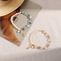 Sweet Geometric Artificial Crystal Pearl Beaded Bracelets main image 1