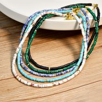 1 Piece Bohemian Geometric Beaded Turquoise 18k Gold Plated Women's Necklace main image 2