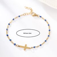 Casual Cross Stainless Steel Enamel Plating Bracelets 1 Piece main image 6