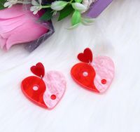 1 Pair Fashion Heart Shape Arylic Women's Drop Earrings sku image 5