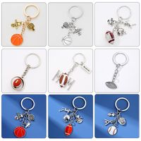 1 Piece Simple Style Rugby Alloy Patchwork Keychain main image 1