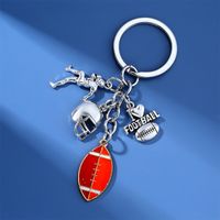 1 Piece Simple Style Rugby Alloy Patchwork Keychain sku image 10