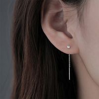 Simple Style Geometric Copper Plating Zircon Ear Line 1 Pair sku image 3