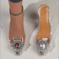 Women's Fashion Solid Color Rhinestone Point Toe High Heel Sandals main image 1