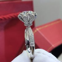Fashion Simple Style Geometric Sterling Silver Diamond Artificial Diamond Rings main image 5