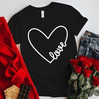 Women's T-shirt Short Sleeve T-shirts Printing Fashion Letter Heart Shape main image 4
