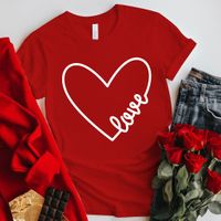Women's T-shirt Short Sleeve T-shirts Printing Fashion Letter Heart Shape main image 3