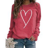 Women's Hoodie Long Sleeve Hoodies & Sweatshirts Printing Fashion Heart Shape main image 4