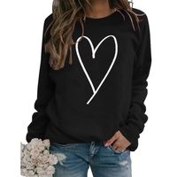 Women's Hoodie Long Sleeve Hoodies & Sweatshirts Printing Fashion Heart Shape main image 5