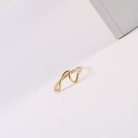 Simple Style Solid Color Titanium Steel Plating 18k Gold Plated Rings main image 3