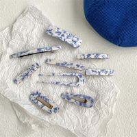 Ethnic Style Blue And White Porcelain Acetic Acid Sheets Stoving Varnish Hair Clip Hair Claws 1 Piece main image 2